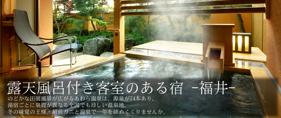 露天風呂付き客室のある宿 -福井-