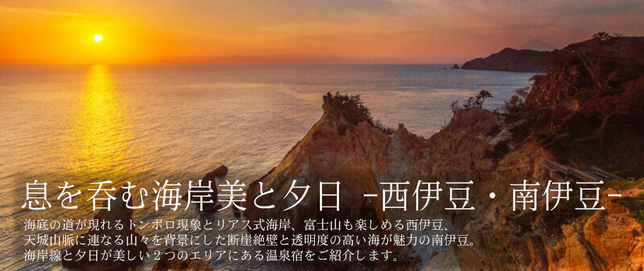 息を呑む海岸美と夕日 -西伊豆・南伊豆-