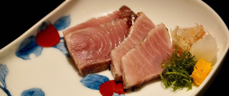 「寒鰤の炭火叩き」