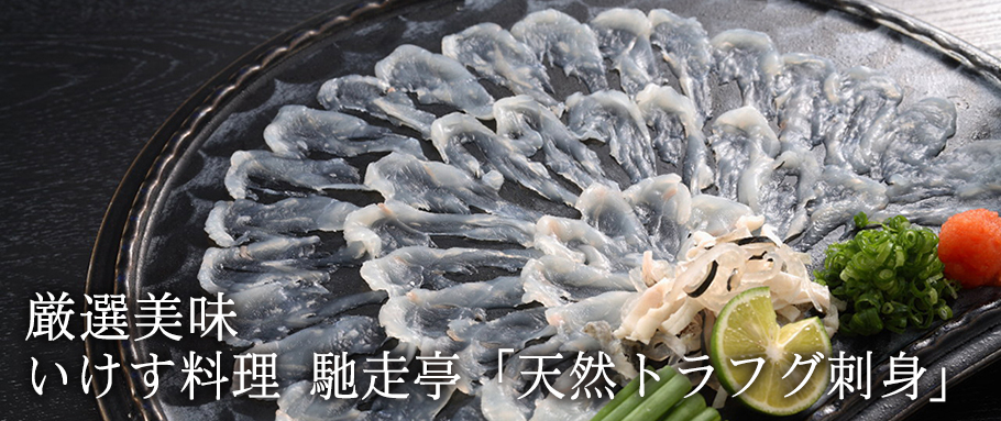 いけす料理 馳走亭「天然トラフグ刺身」